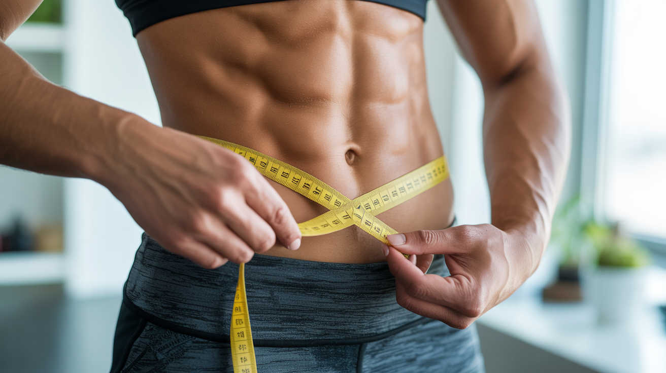 Body composition comparison showing scale weight vs actual body transformation